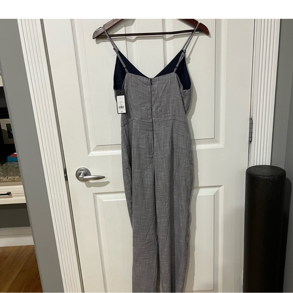 Dynamite Gray Jumpsuit with Tie-Waist and Tapered Legs - Picture 6 of 6